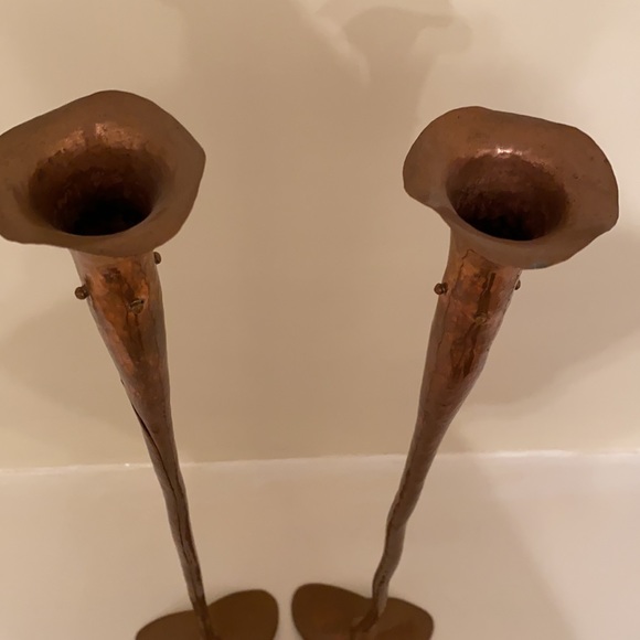 Hessel Copper candlesticks(set of 2) - Picture 4 of 6